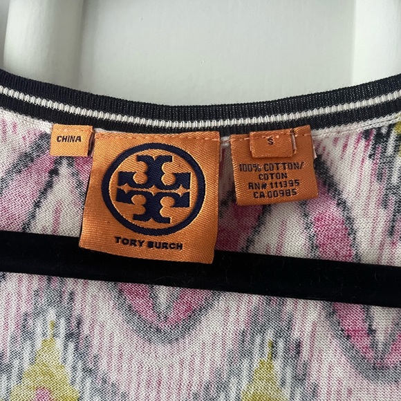 Tory Burch Knit Cotton Zig Zag Tank Top - Picture 2 of 3